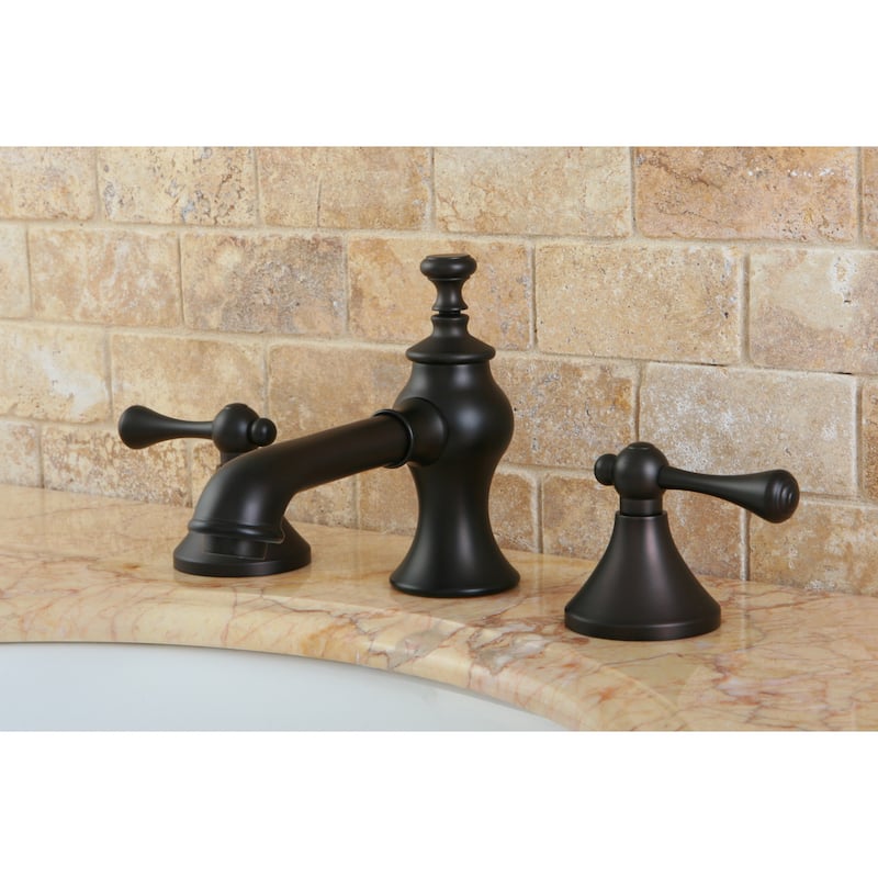 Country Lever Widespread Bathroom Faucet - Oil Rubbed bronze