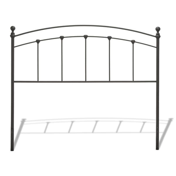 Sanford Metal Headboard with Castings and Round Finial Posts