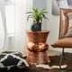 Handmade Hourglass Shape Copper End Table (India) - Thumbnail 1