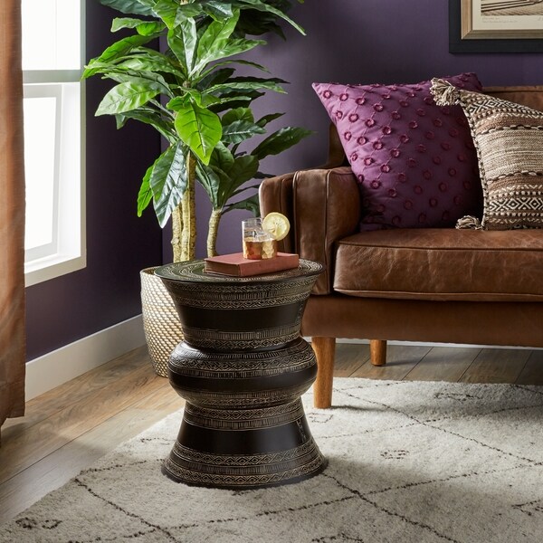 Handmade Hourglass Shape Bronze Table (India)