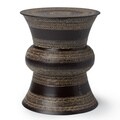 Handmade Hourglass Shape Bronze Stool (India) AL-16175