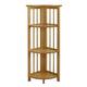 Mission 4-shelf Corner Folding Wood Bookcase