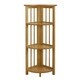 Mission 4-shelf Corner Folding Wood Bookcase - Thumbnail 9