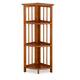 Mission 4-shelf Corner Folding Wood Bookcase