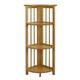 Mission 4-shelf Corner Folding Wood Bookcase