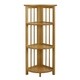 Mission 4-shelf Corner Folding Wood Bookcase - Thumbnail 27