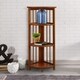 Mission 4-shelf Corner Folding Wood Bookcase - Thumbnail 0