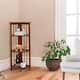 Mission 4-shelf Corner Folding Wood Bookcase