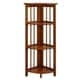 Mission 4-shelf Corner Folding Wood Bookcase - Thumbnail 34