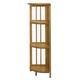 Mission 4-shelf Corner Folding Wood Bookcase