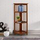 Mission 4-shelf Corner Folding Wood Bookcase - Thumbnail 2