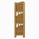 Mission 4-shelf Corner Folding Wood Bookcase