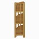 Mission 4-shelf Corner Folding Wood Bookcase - Thumbnail 10