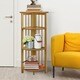 Mission 4-shelf Corner Folding Wood Bookcase - Thumbnail 23