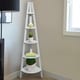 5-Shelf Corner Ladder Espresso Bookcase - Thumbnail 7