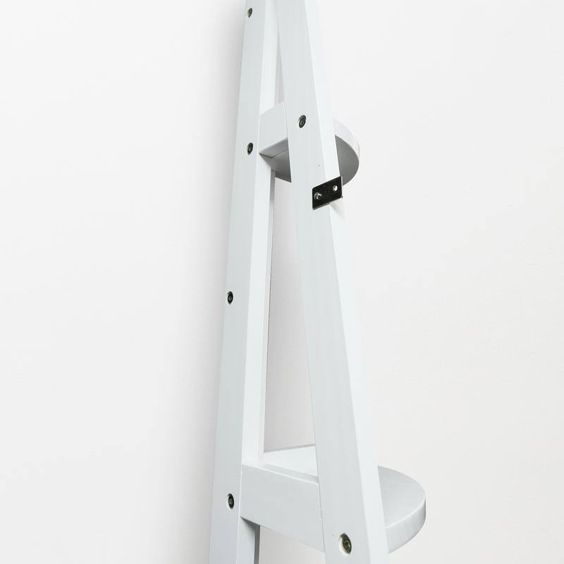5-Shelf Corner Ladder Espresso Bookcase