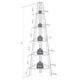 5-Shelf Corner Ladder Espresso Bookcase - Thumbnail 3