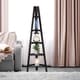 5-Shelf Corner Ladder Espresso Bookcase - Thumbnail 0