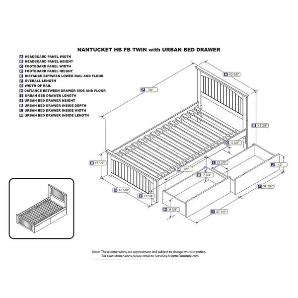 Shop Nantucket Twin Platform Bed With Matching Foot Board With 2