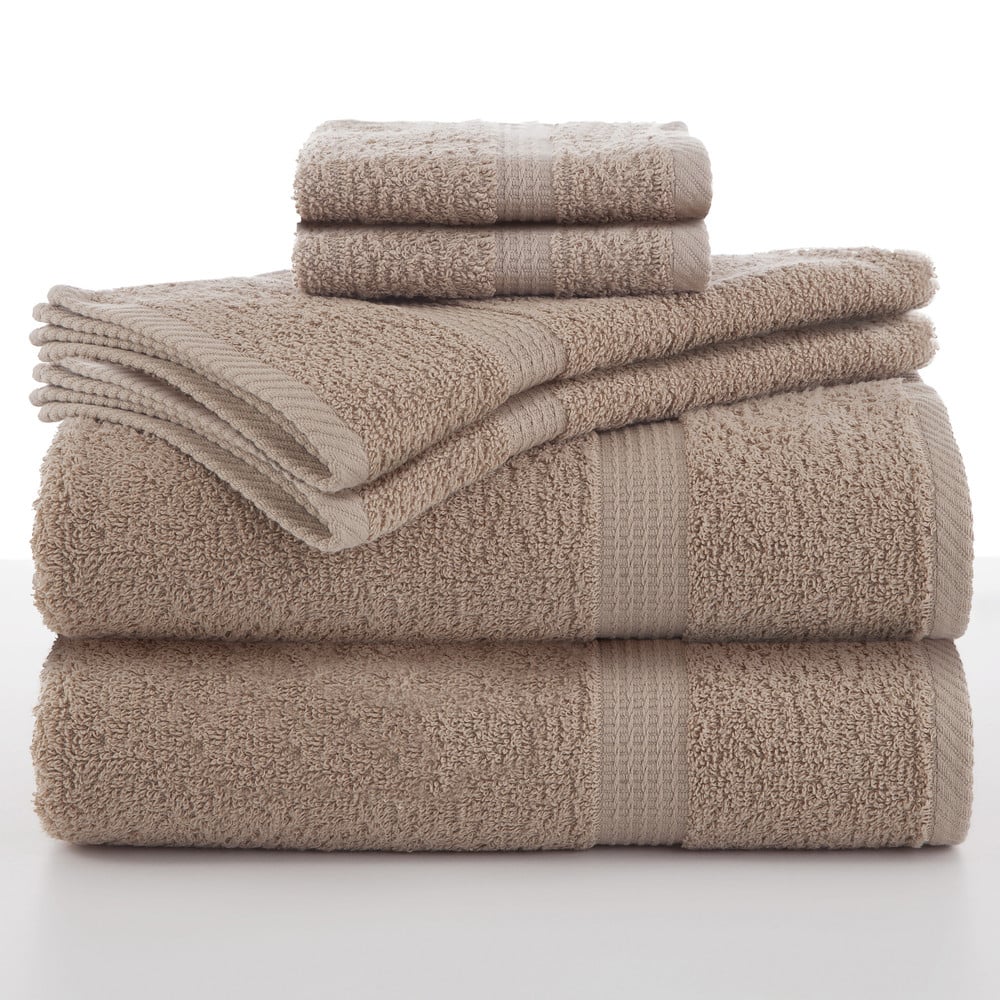 Utica 6-Piece Towel Set 100% Cotton Highly Absorbent & Soft