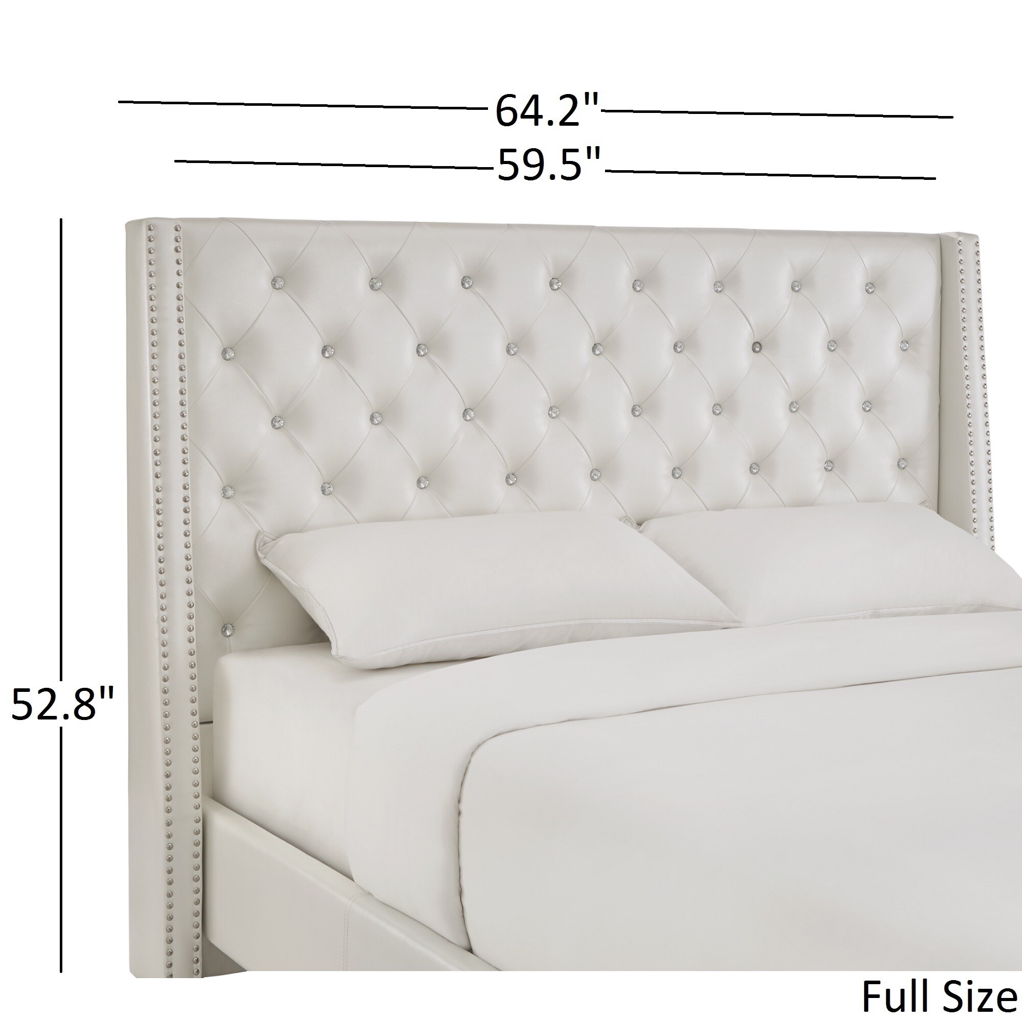 aurora faux leather crystal tufted