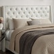 preview thumbnail 1 of 10, Aurora Faux Leather Crystal Tufted Wingback Headboard by iNSPIRE Q Bold