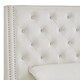 preview thumbnail 6 of 10, Aurora Faux Leather Crystal Tufted Wingback Headboard by iNSPIRE Q Bold