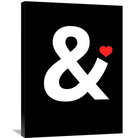 Naxart Studio 'Ampersand Poster 4' Giclee on Stretched Canvas Wall Art
