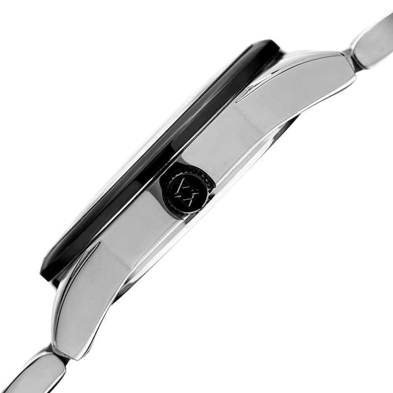 Akribos XXIV Men's Quartz Retrograde Stainless Steel Two-Tone/ Black Bracelet Watch