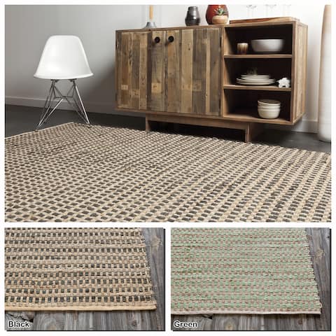 Artist's Loom Flatweave Contemporary Solid Pattern Cotton/Jute Rug (5'x7'6") - 5' x 7'6 - 5' x 7'6