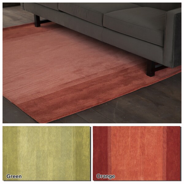 Artist's Loom Hand-Tufted Contemporary Solid Pattern Wool Rug (5'x7'6")