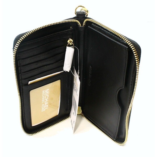 michael kors black patent leather wallet