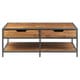 preview thumbnail 4 of 6, Madison Park Ryker Natural Wood and Gunmetal Frame Coffee Table