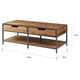 preview thumbnail 2 of 6, Madison Park Ryker Natural Wood and Gunmetal Frame Coffee Table