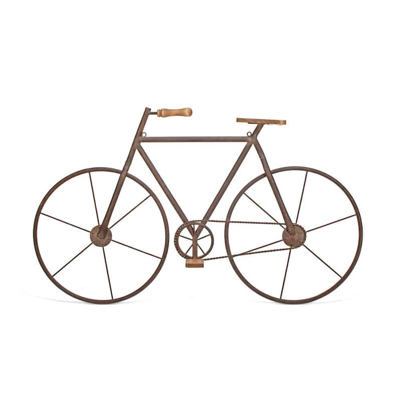 Multicolored Metal/Wood Bicycle Wall Art