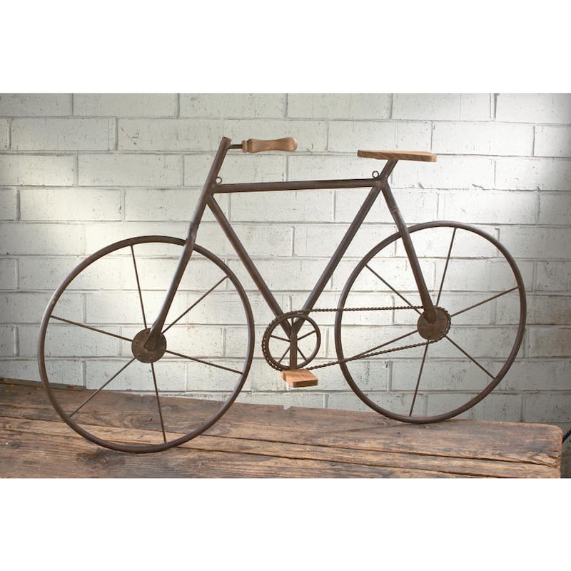 Multicolored Metal/Wood Bicycle Wall Art