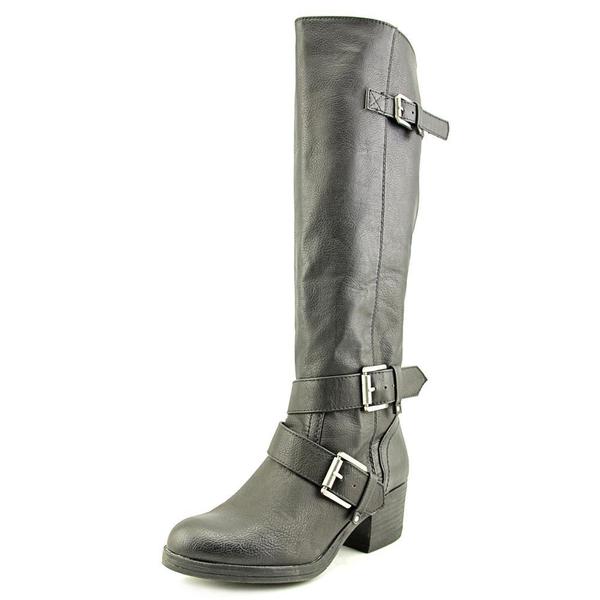 nine west black leather boots