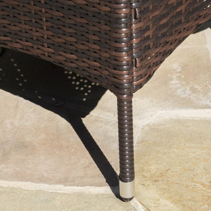 Christopher Knight Home 3-Piece Outdoor Wicker Chat Set with Cushions - N/A