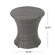 preview thumbnail 18 of 23, Christopher Knight Home 3-Piece Outdoor Wicker Chat Set with Cushions - N/A