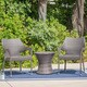 preview thumbnail 24 of 24, 3-piece Outdoor Wicker Chat Set with Cushions by Christopher Knight Home