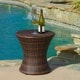 preview thumbnail 9 of 24, 3-piece Outdoor Wicker Chat Set with Cushions by Christopher Knight Home