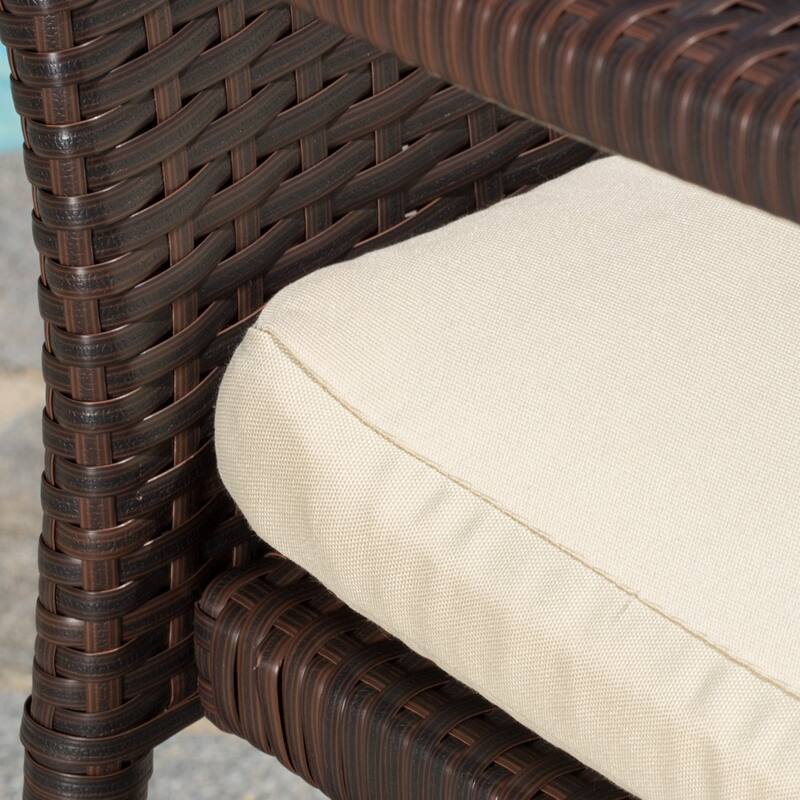 Christopher Knight Home 3-Piece Outdoor Wicker Chat Set with Cushions - N/A