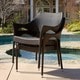 preview thumbnail 14 of 23, Christopher Knight Home 3-Piece Outdoor Wicker Chat Set with Cushions - N/A