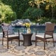 preview thumbnail 9 of 23, Christopher Knight Home 3-Piece Outdoor Wicker Chat Set with Cushions - N/A