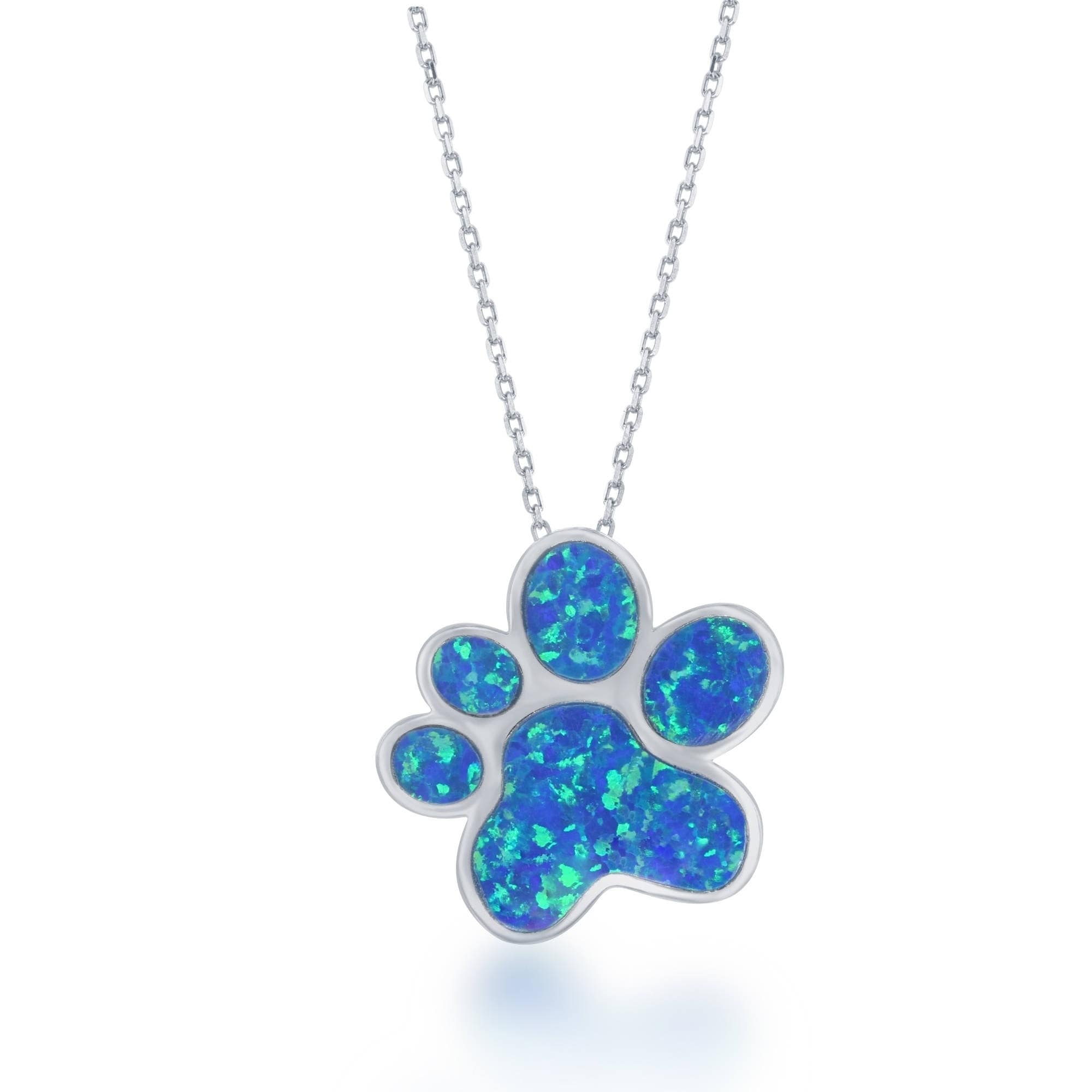 rose gold paw print necklace