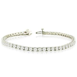 6 Inch Diamond Bracelets Online At Our Best 14k White Gold 8ct Tdw Round Diamond Tennis Bracelet