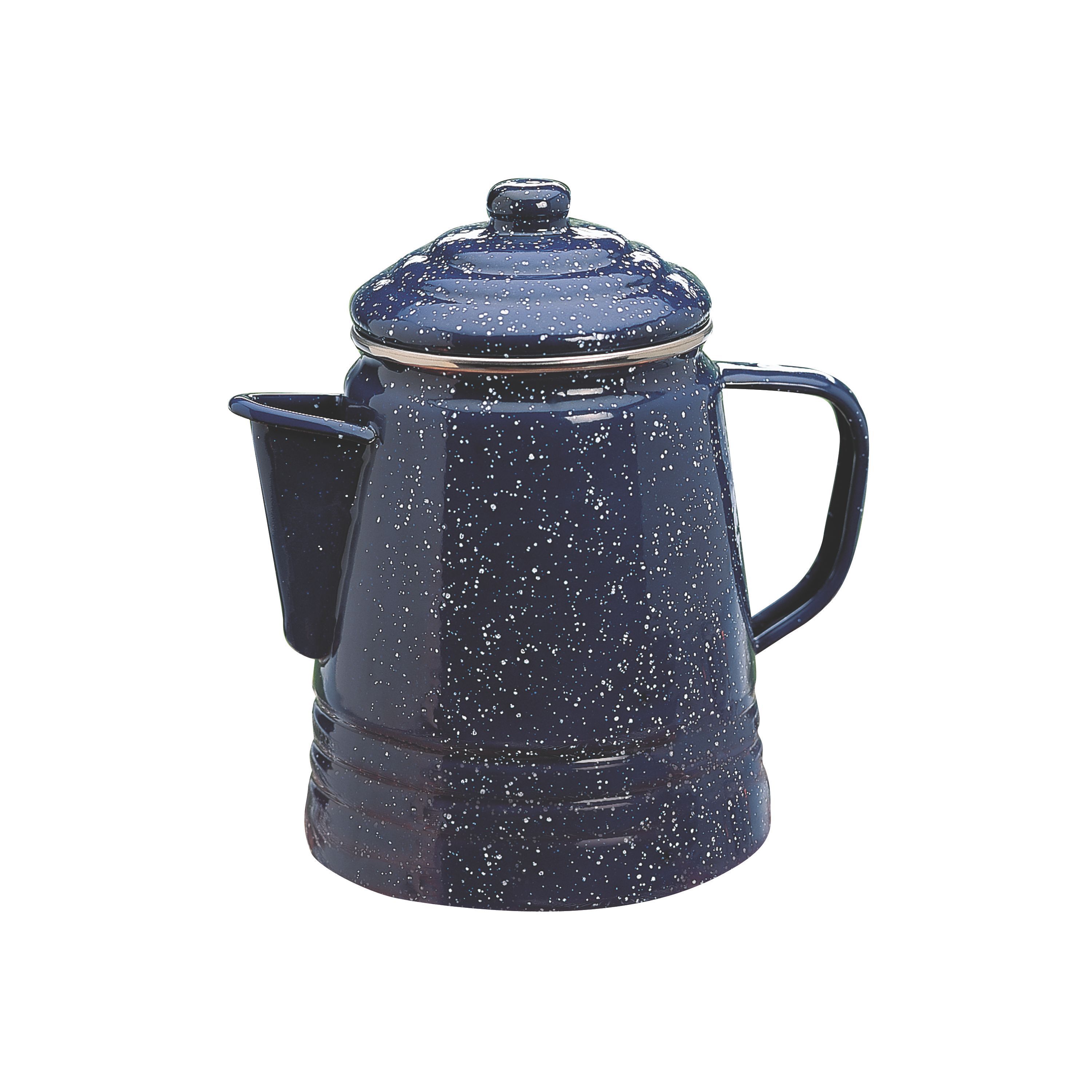 Coleman Blue Enamel and Stainless Steel 9-cup Percolator