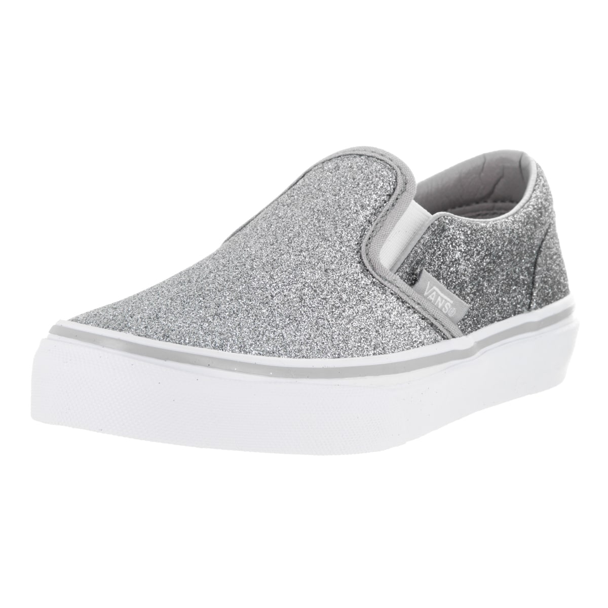 silver slip on vans