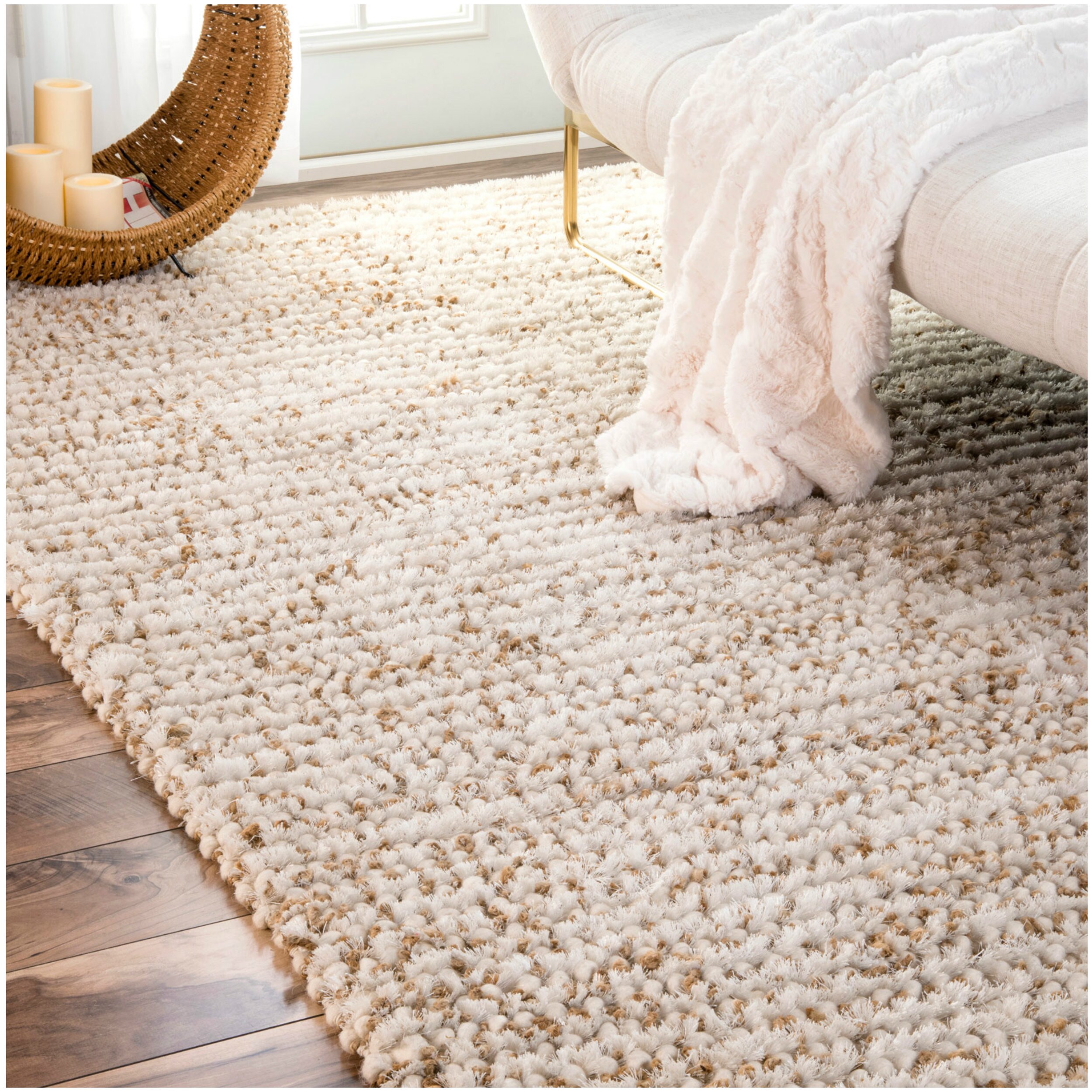 The Curated Nomad Landon Handmade Wool Jute Moroccan Casual Handmade Wool Jute Moroccan Casual