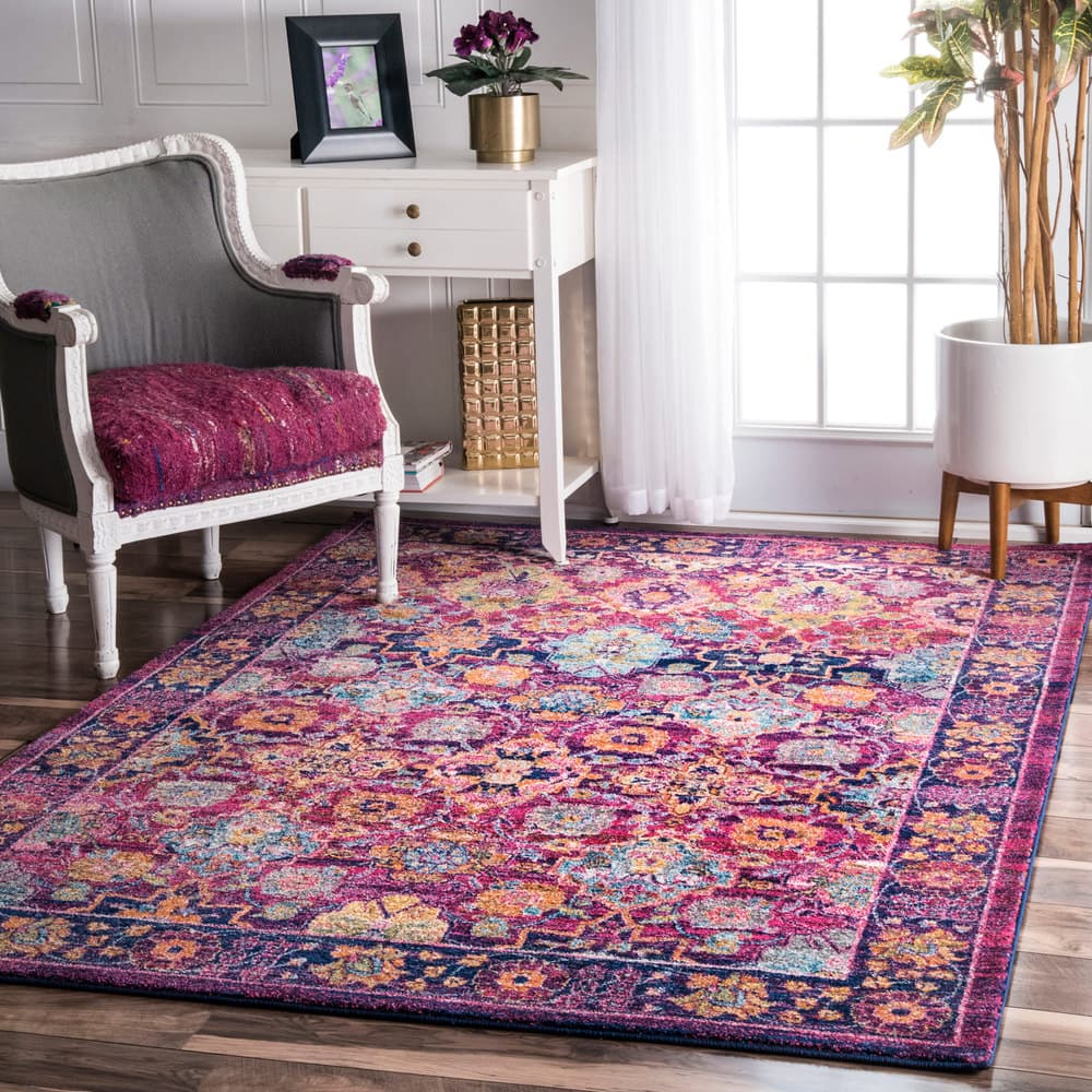 Nuloom Boho Persian Floral Area Rug
